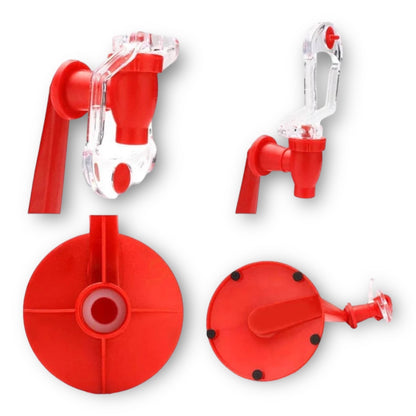 Stylish Soft Drink Dispenser in Red for Refreshing Drinks