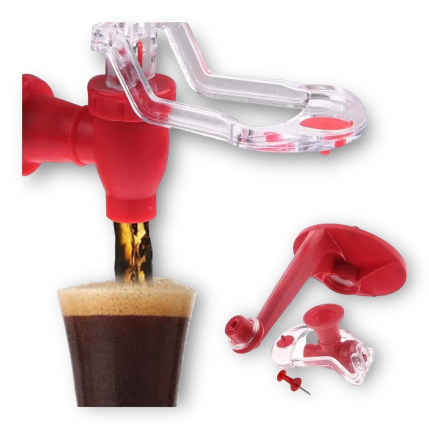 Stijlvolle Frisdrank Dispenser in Rood voor Verfrissende Dranken