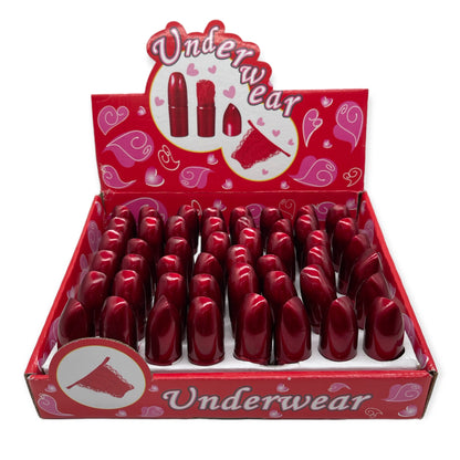 Display Rood Lipstick Slipje - Sexy en Opvallend Ondergoed voor Dames 48 Stuks