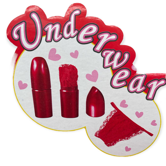 Rood Lipstick Slipje - Sexy en Opvallend Ondergoed voor Dames