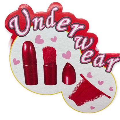 Display Rood Lipstick Slipje - Sexy en Opvallend Ondergoed voor Dames 48 Stuks