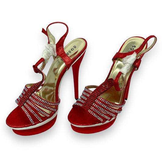 Sexy Heels With Diamonds - Red - Size 37 - 1 Piece