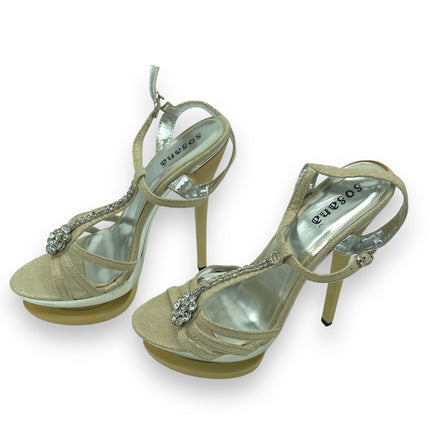 Sexy Heels With Diamonds - Gold - Size 37 - 1 Piece