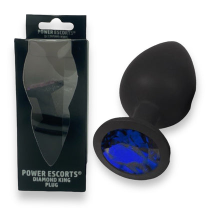 Silicone Butt Plug - Black - Available in 6 Colors and 3 Sizes with Diamond Accents