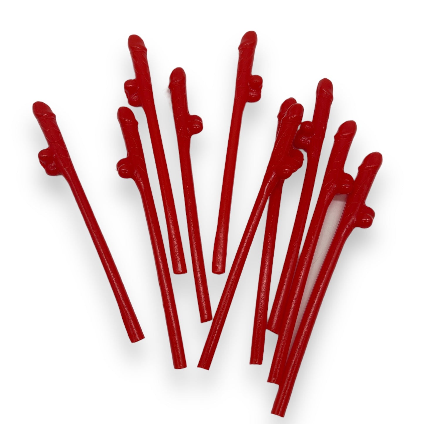Penis Straws 10 pieces - 7 Colors