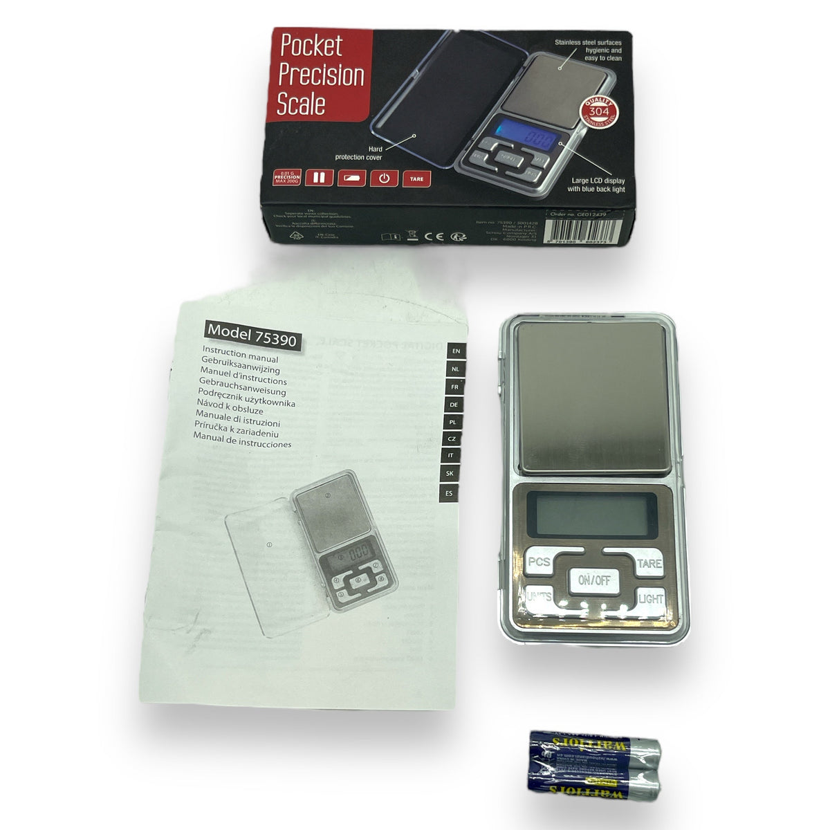 Mini-Präzisionswaage im Taschenformat - 0,01 bis 200 Gramm