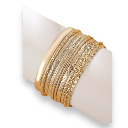 Boho-Chique Armbanden Set van 10 Stuks Verkrijgbaar in Het Goud & Zilver
