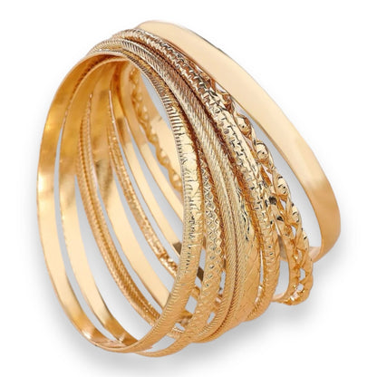 Boho-Chique Armbanden Set van 10 Stuks Verkrijgbaar in Het Goud & Zilver