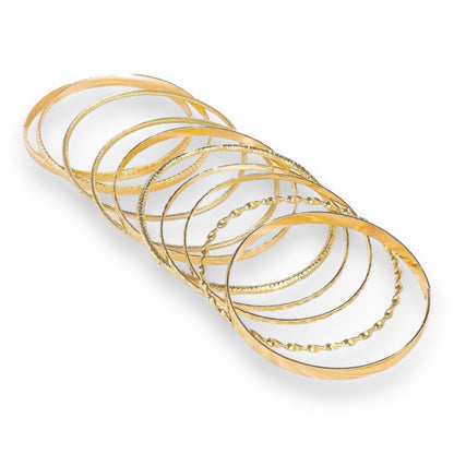 Boho-Chique Armbanden Set van 10 Stuks Verkrijgbaar in Het Goud & Zilver