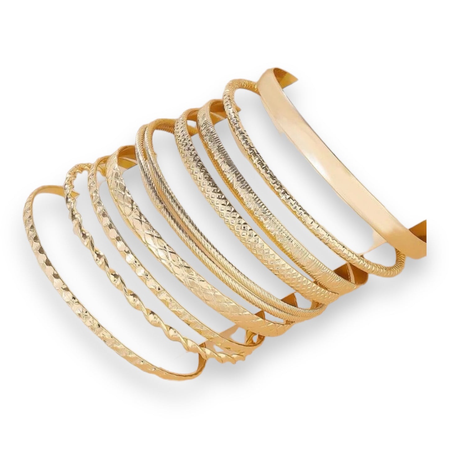 Boho-Chique Armbanden Set van 10 Stuks Verkrijgbaar in Het Goud & Zilver