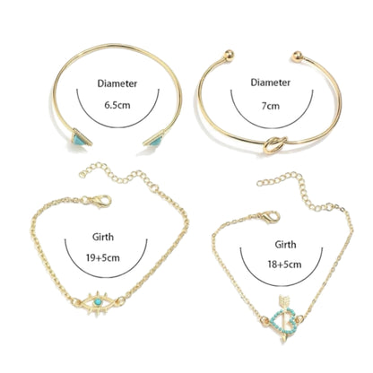 Boho-Chic Exclusive Bracelets Set of 4 Pieces 