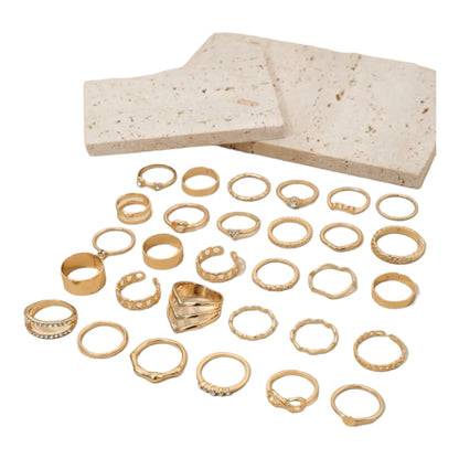 Boho-Chic Rings Set of 30 Pieces Available in Gold &amp; Silver 