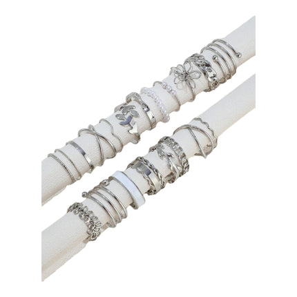 Boho-Chique Ringen Set van 22 Stuks Verkrijgbaar in Het Goud & Zilver