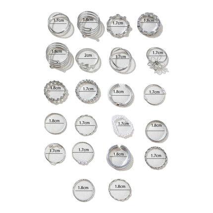 Boho-Chique Ringen Set van 22 Stuks Verkrijgbaar in Het Goud & Zilver