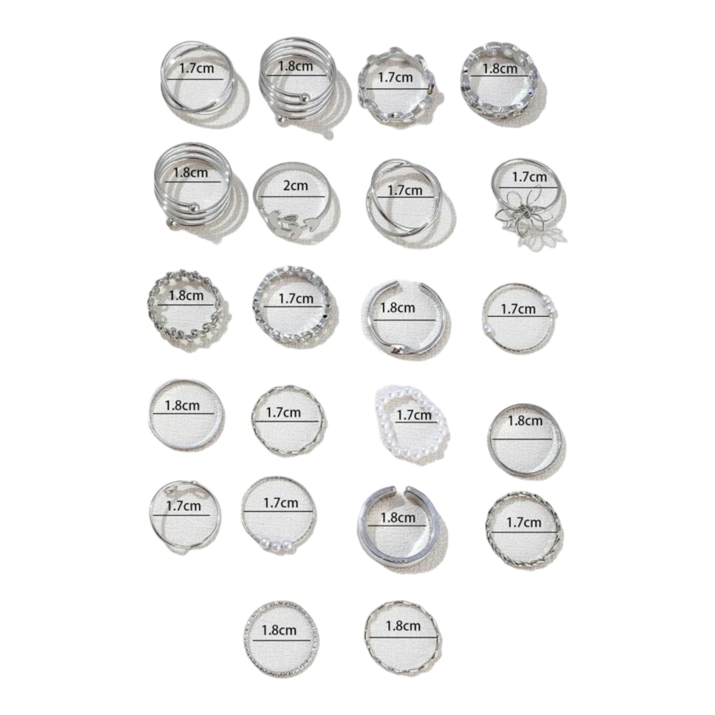 Boho-Chic Rings Set of 22 Pieces Available in Gold &amp; Silver 
