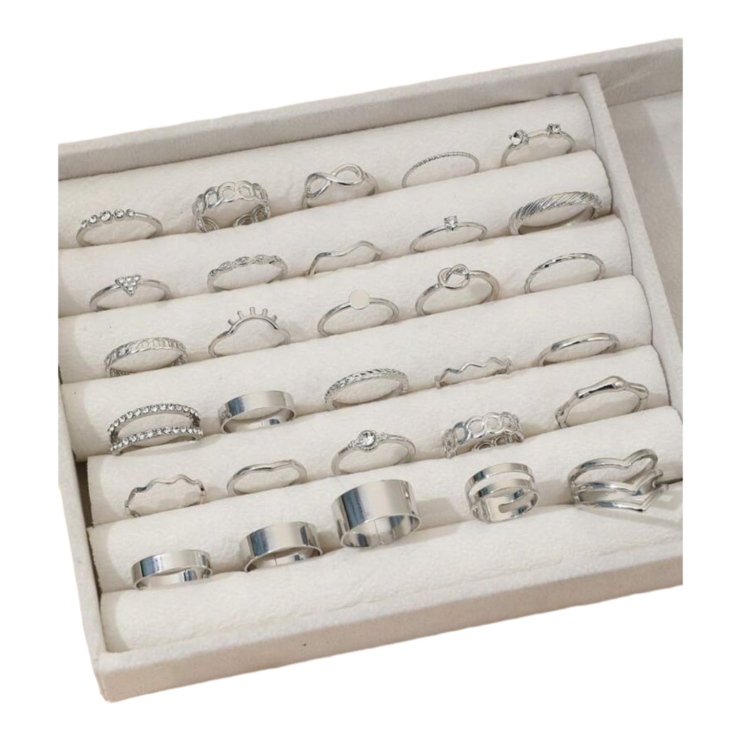 Boho-Chic Rings Set of 30 Pieces Available in Gold &amp; Silver 