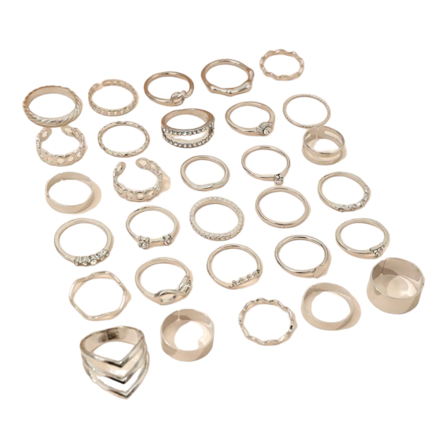Boho-Chic Rings Set of 30 Pieces Available in Gold &amp; Silver 