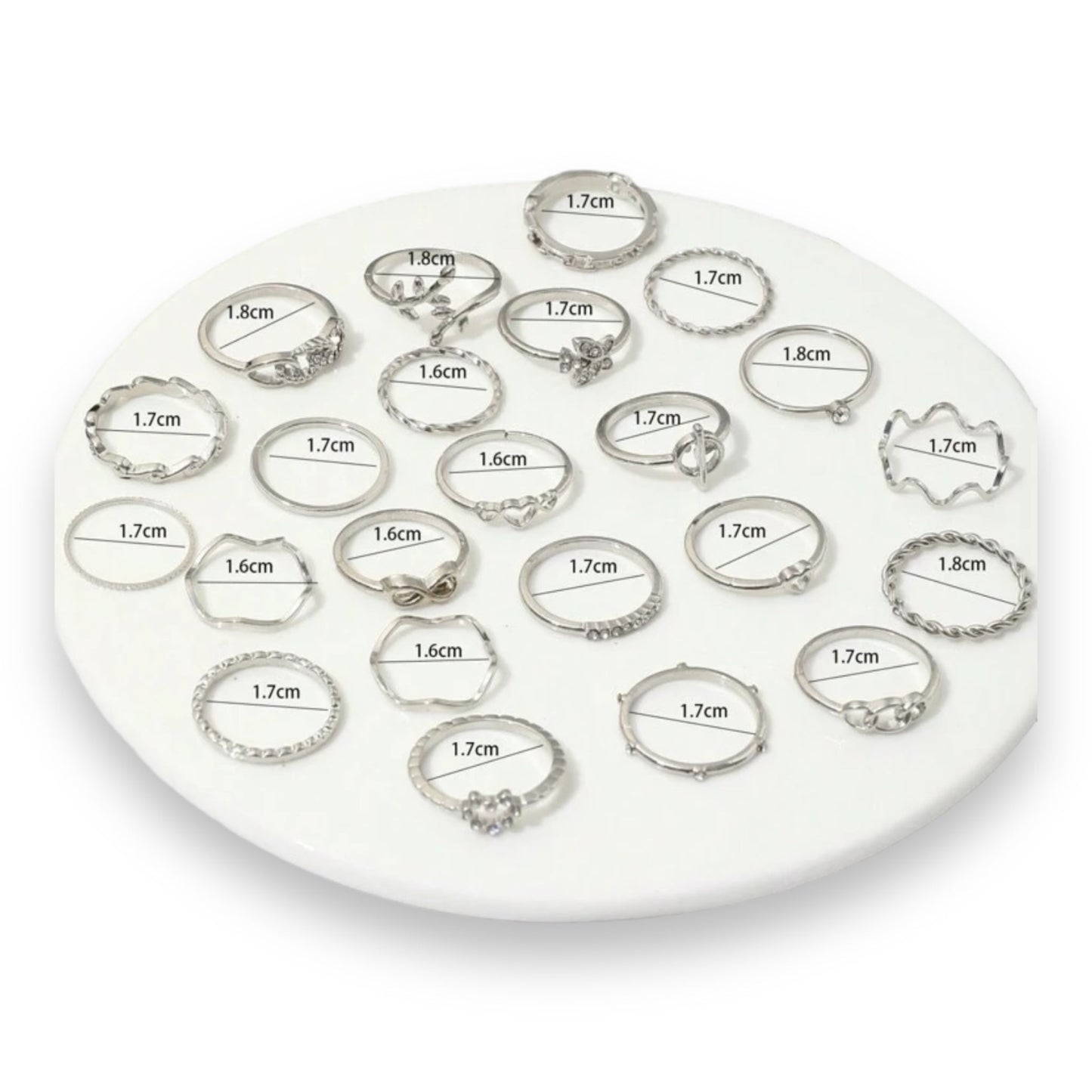 Boho-Chic Rings Set of 23 Pieces Available in Gold &amp; Silver 