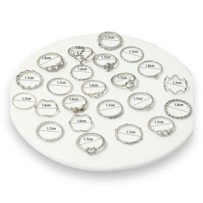 Boho-Chic Rings Set of 23 Pieces Available in Gold &amp; Silver 