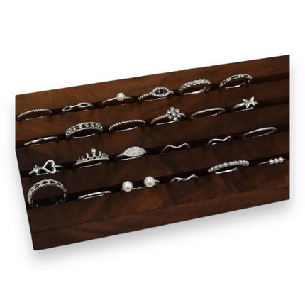 Boho-Chique Ringen Set van 24 Stuks Verkijgbaar in Het Goud & Zilver