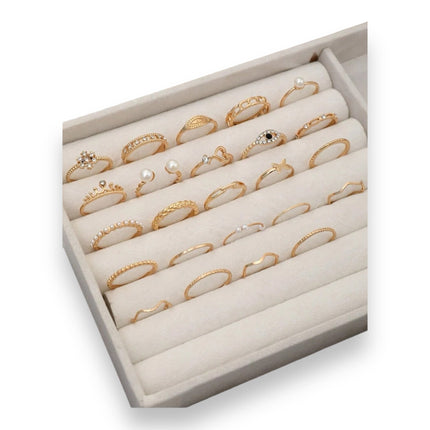 Boho-Chique Ringen Set van 24 Stuks Verkijgbaar in Het Goud & Zilver