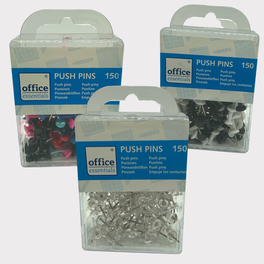 Organize your paperwork with this stylish thumbtack set of 150 pieces in 3 models