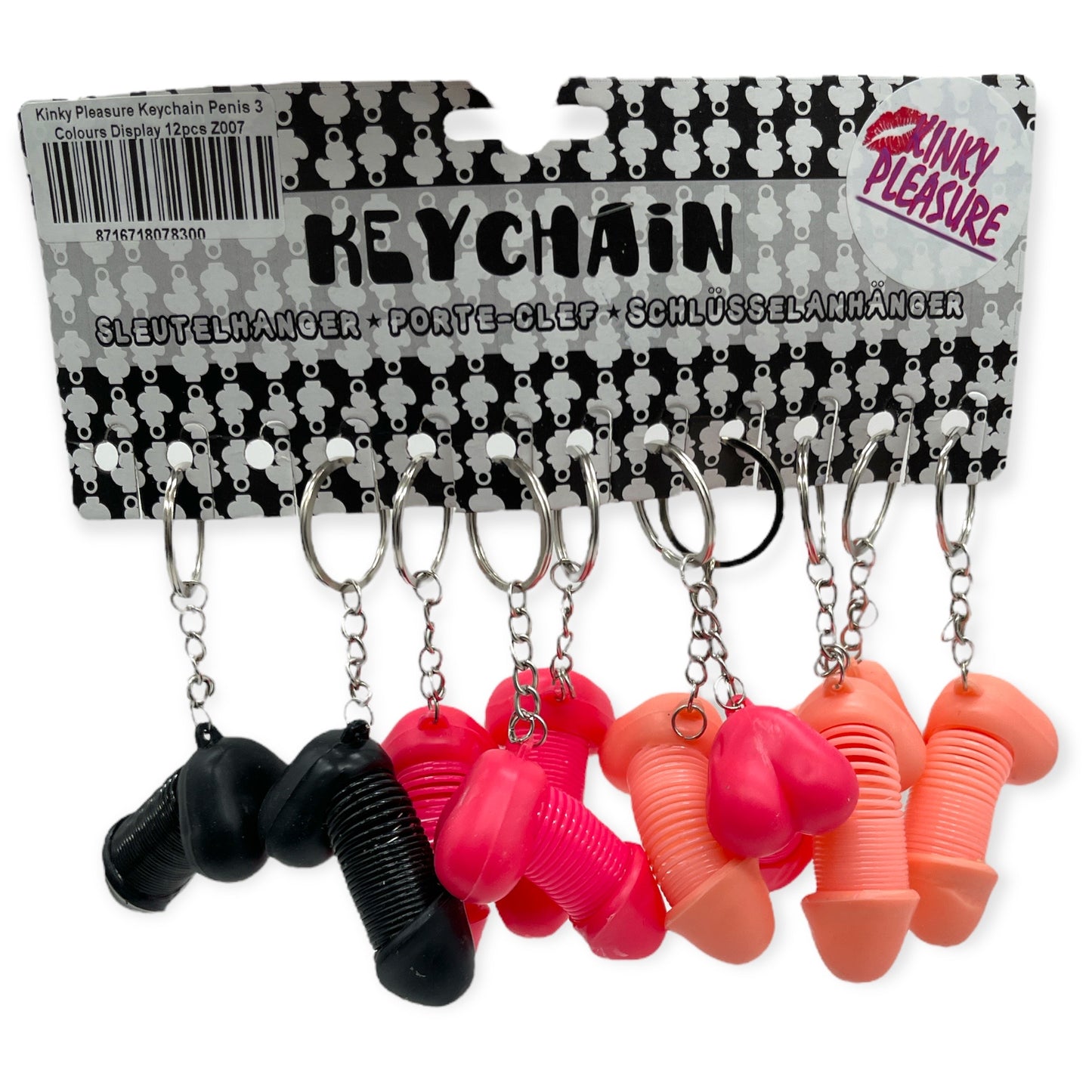 Colorful Penis Keychain - Funny Accessory for Your Bunch of Keys
