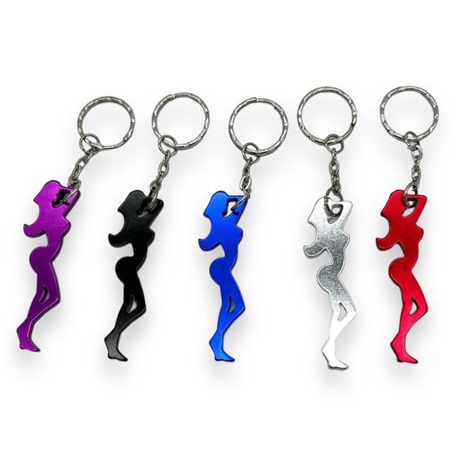 Sleutelhanger Flesopener Sexy Vrouw In 5 Kleuren