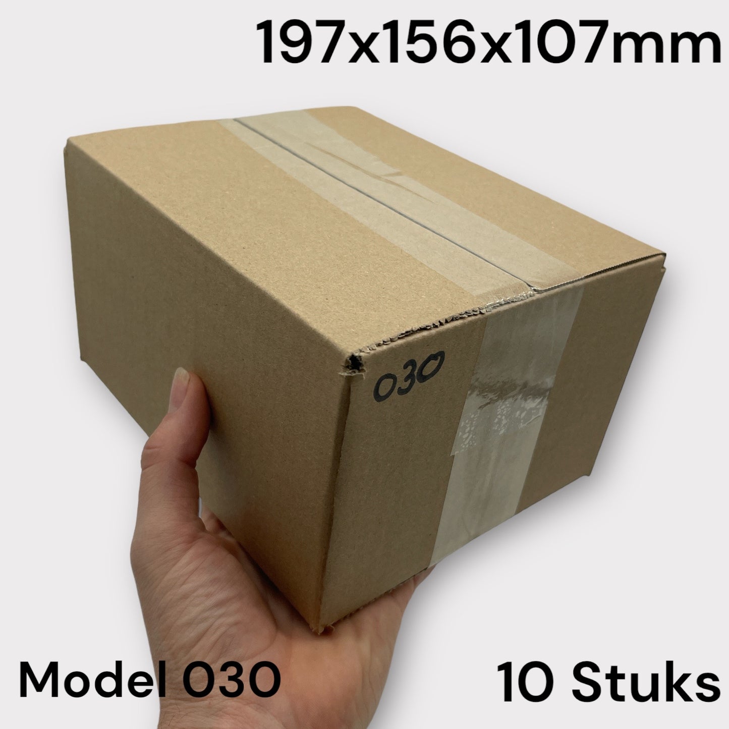 Shipping Box Brown Model 030 197x156x107mm 10 Pieces