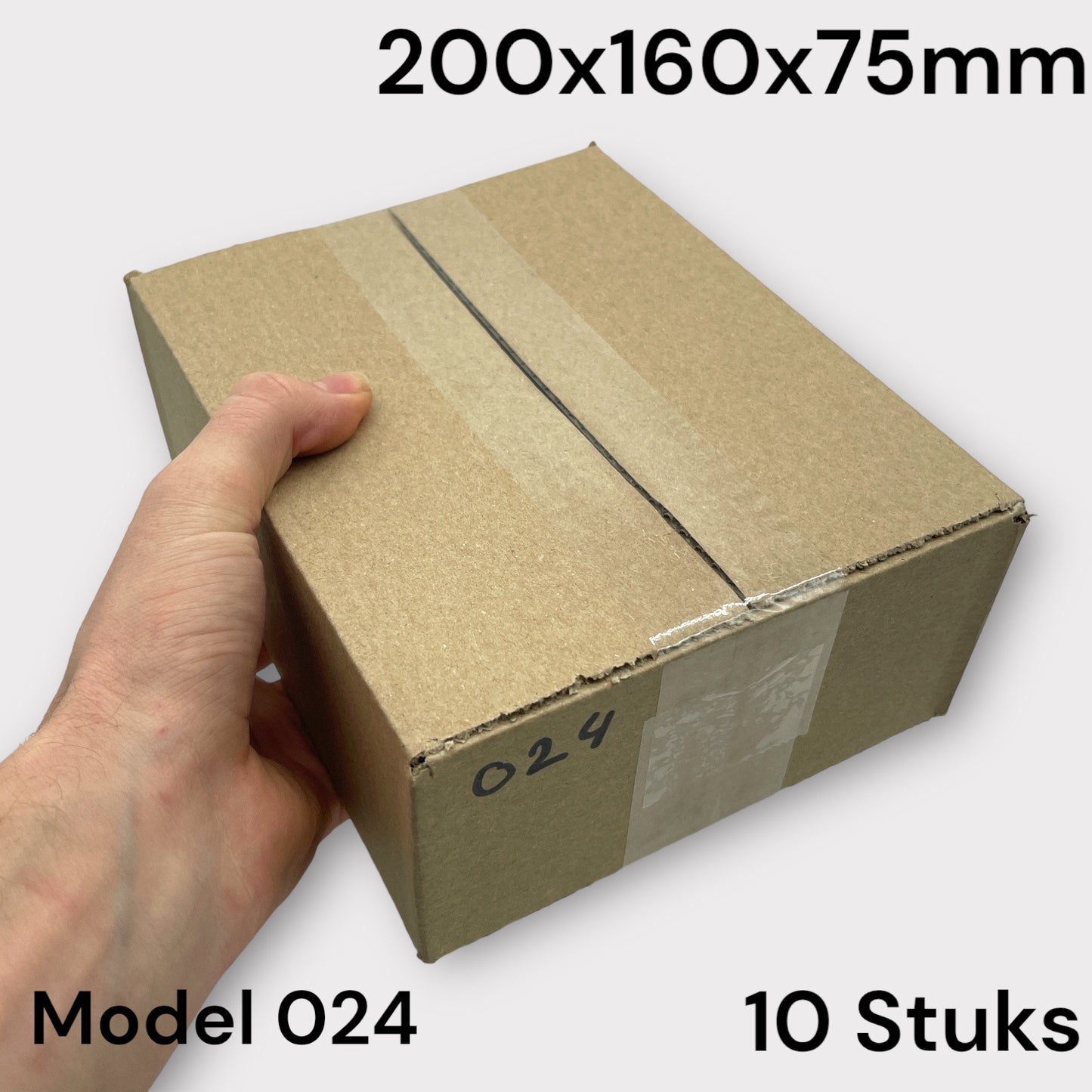 Shipping Box Brown Model 024 200x160x75mm 10 Pieces