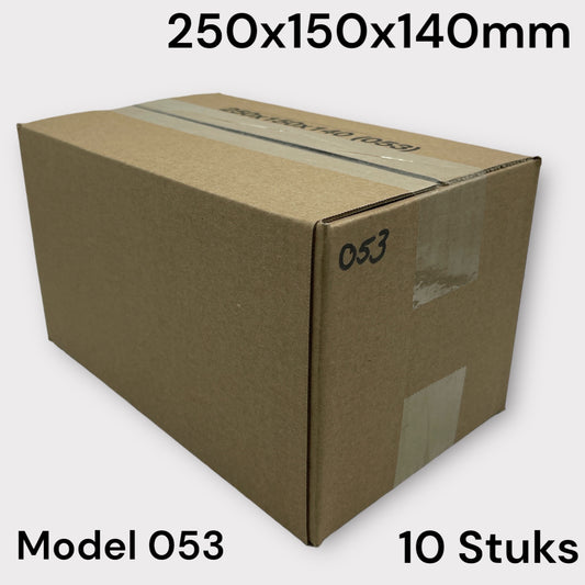 Shipping Box Brown Model 053 250x150x140mm 10 Pieces