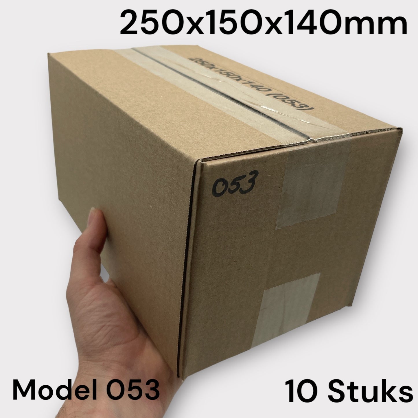 Shipping Box Brown Model 053 250x150x140mm 10 Pieces