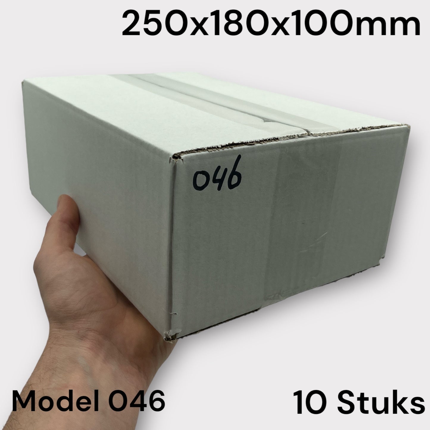 Shipping Box White Model 046 250x180x100mm 10 Pieces