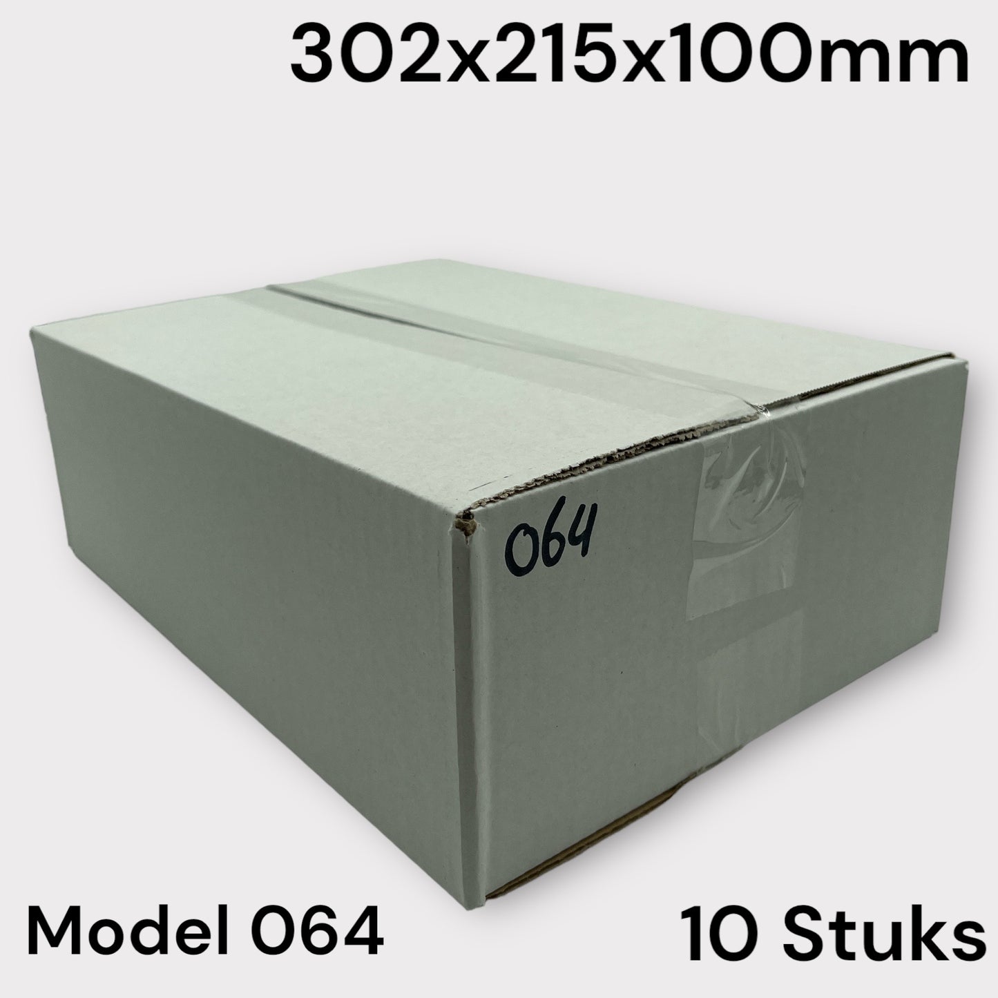 Shipping Box White Model 064 302x215x100mm 10 Pieces
