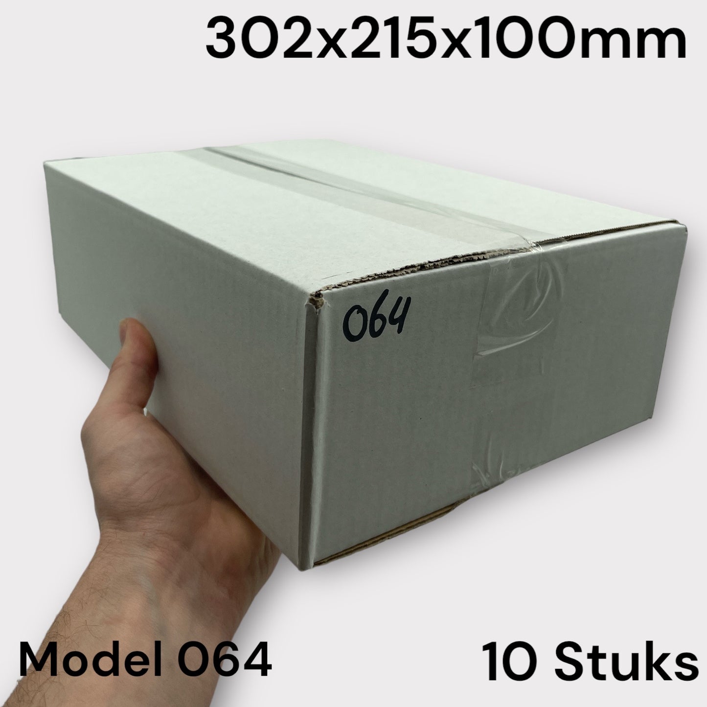Shipping Box White Model 064 302x215x100mm 10 Pieces