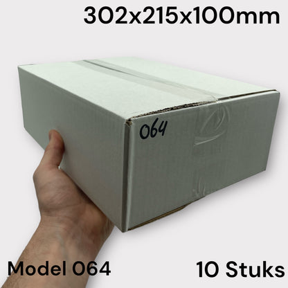 Shipping Box White Model 064 302x215x100mm 10 Pieces