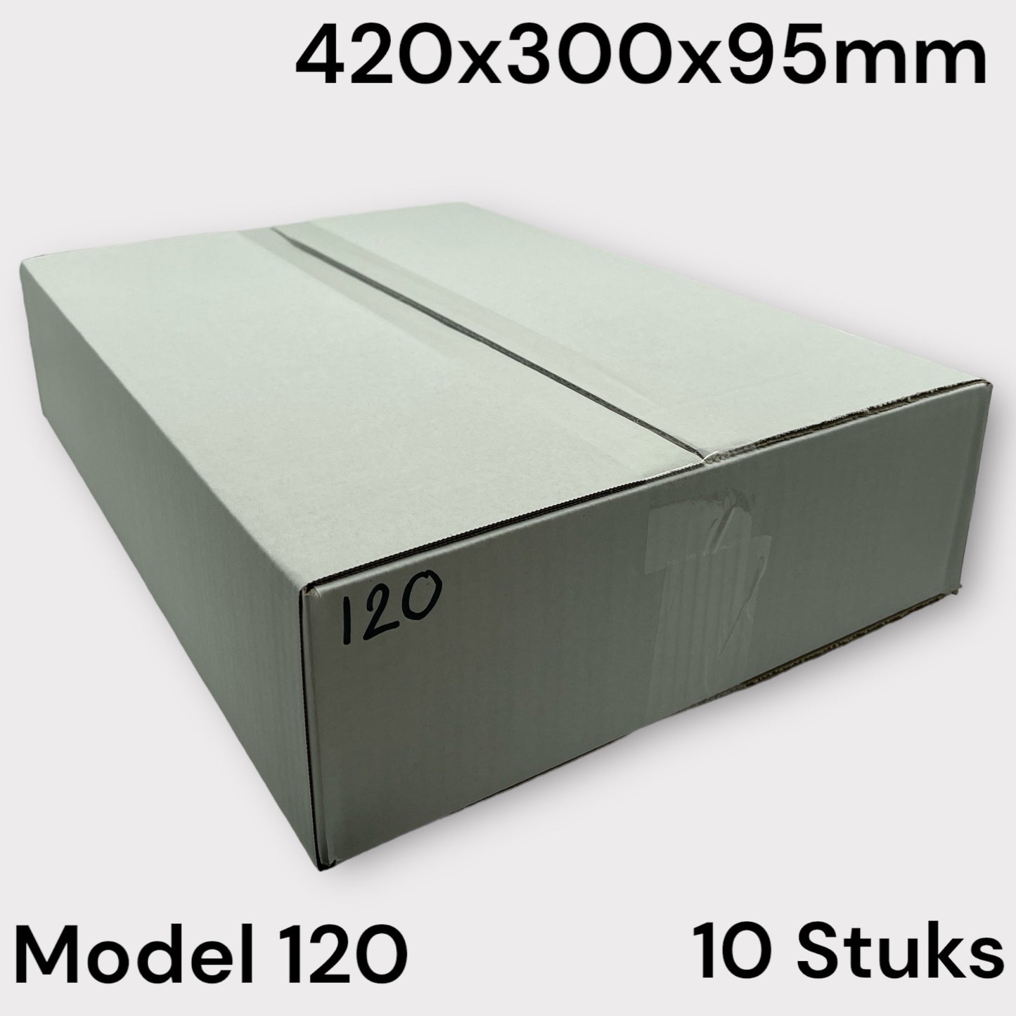 Shipping Box White Model 120 420x300x95mm 10 Pieces