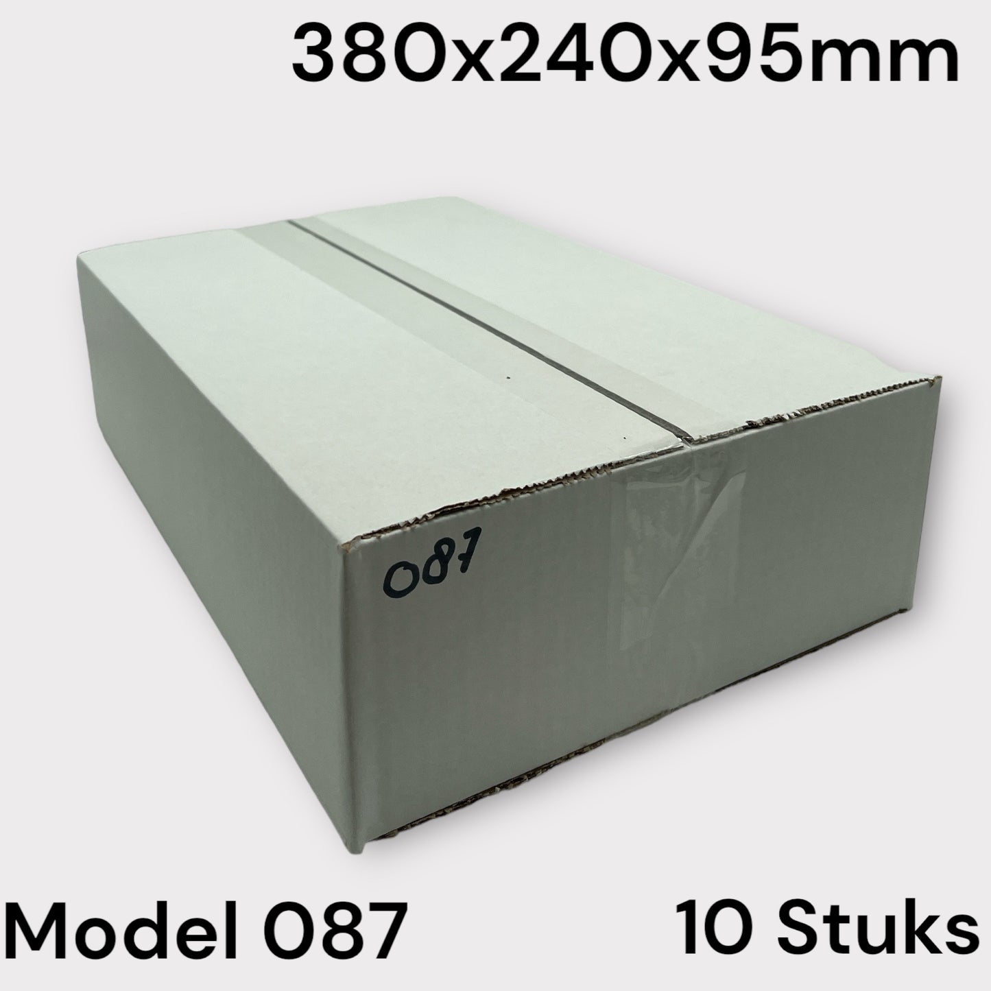 Shipping Box White Model 087 380x240x95mm 10 Pieces