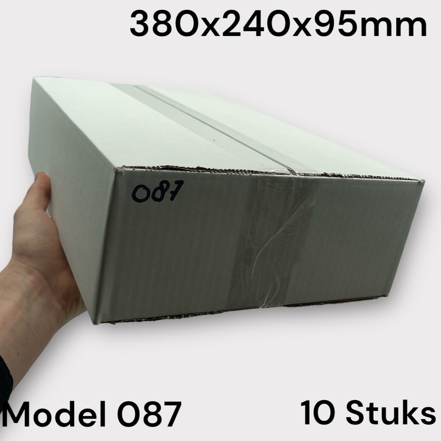 Shipping Box White Model 087 380x240x95mm 10 Pieces