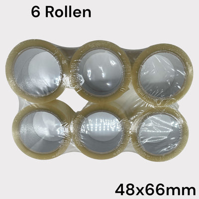 Tape Rollen voor Tapedispenser 48 x 66 - 6 stuks