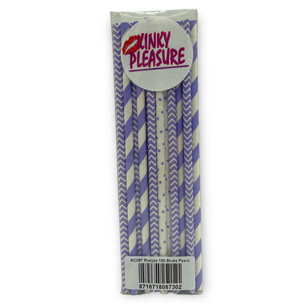 Papieren Rietjes 100 Stuks 6 Kleuren 20,5 cm