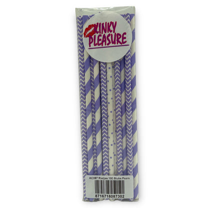Papieren Rietjes 100 Stuks 6 Kleuren 20,5 cm