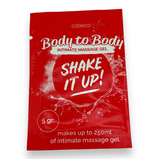 Cobeco Shake It Up 100 x 5 Grams - Intimate Massage Gel Powder - 5 Grams Creates 250 ML Massage Gel