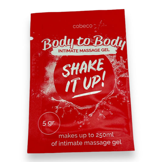 Cobeco Shake It Up 100 x 5 Gram - Intimate Massage Gel Powder - 5 Gram Creates 250 ML Massage Gel