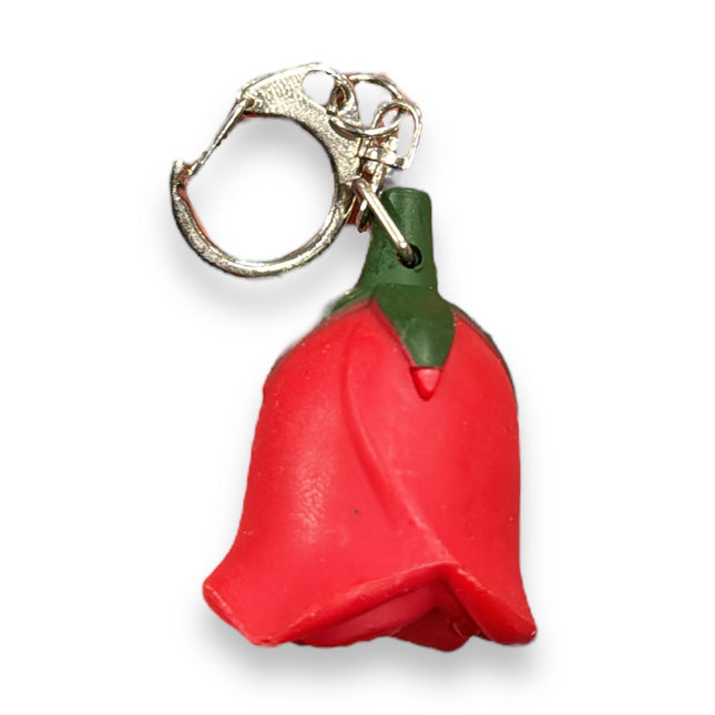 Sleutelhanger Roos met Licht en Geluid "I Love You" - Rood