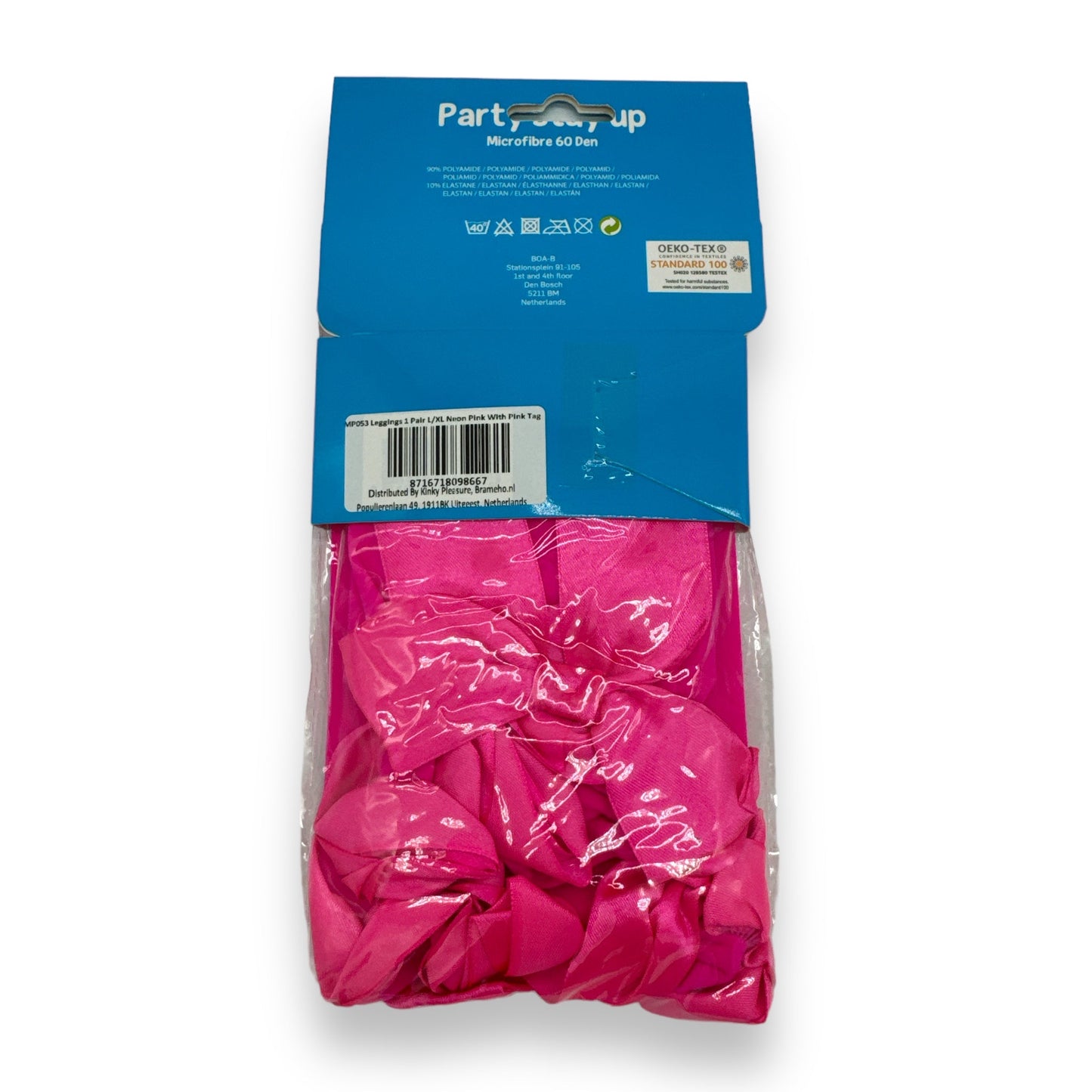 Stockings With Bow in Neon Pink - Available in 2 Sizes 