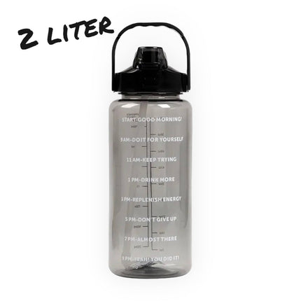 Waterfles met Tijdsaanduiding - 2 Liter - Beschikbaar in 8 Kleuren | Timmy Toys AX078