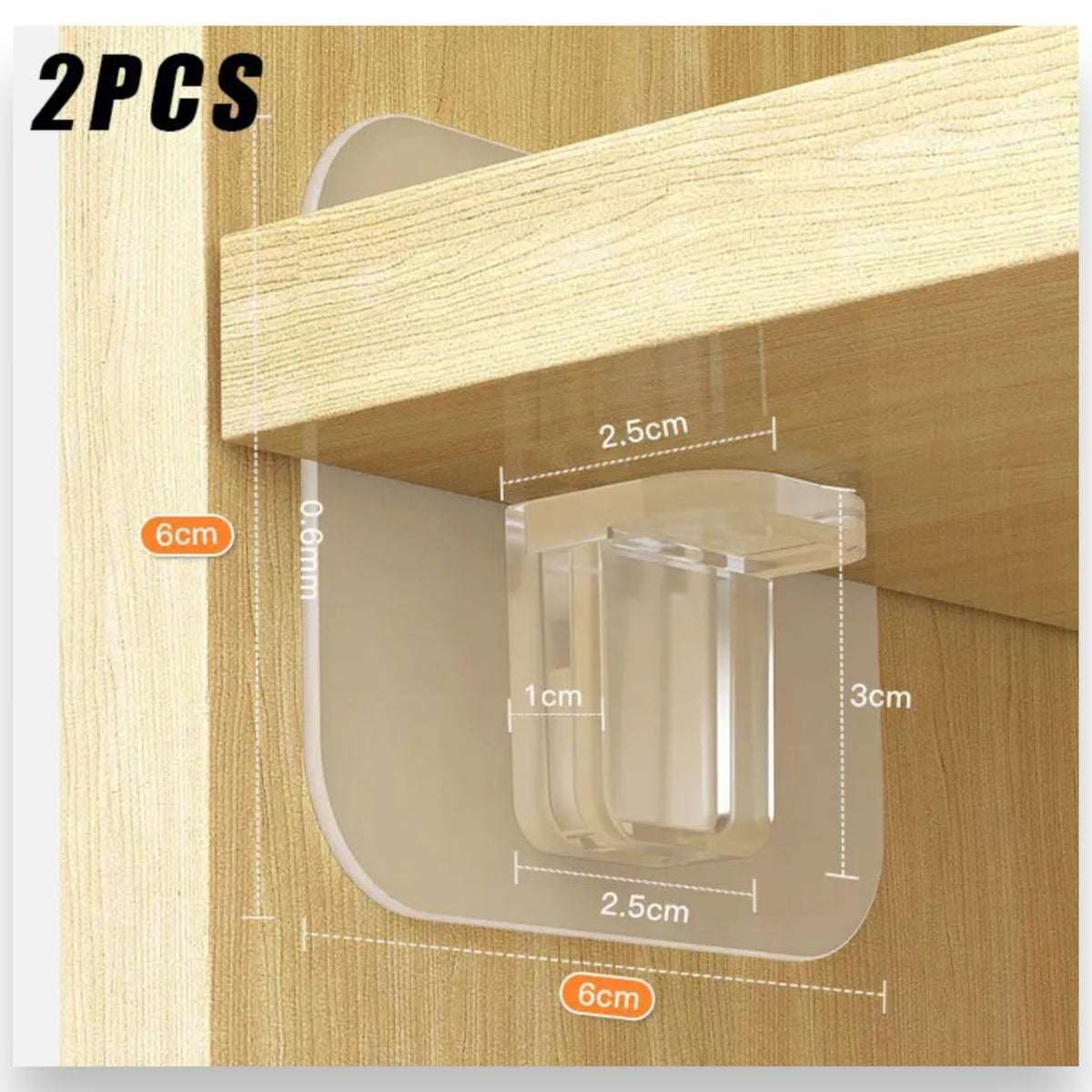 Dubbelzijdige Plakstrips 6 x 6 cm - 4 stuks