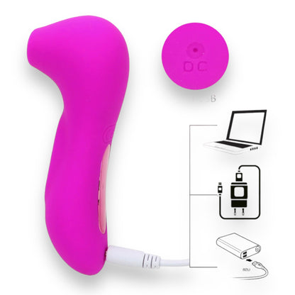 Power Escorts - BR160 - Oral Queen Air Sucker- Waterproof - Oral Sucker - Clitoral Stimulator/Massager - 10 Modes - 3 Colours