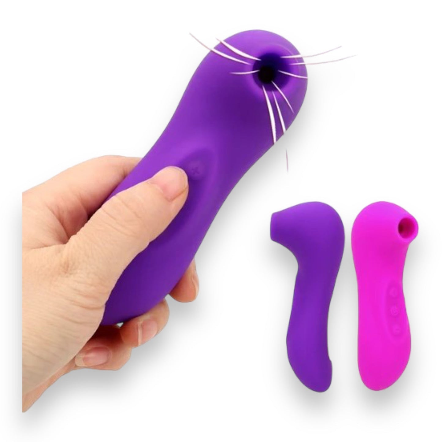 Power Escorts - BR160 - Oral Queen Air Sucker- Waterproof - Oral Sucker - Clitoral Stimulator/Massager - 10 Modes - 3 Colors